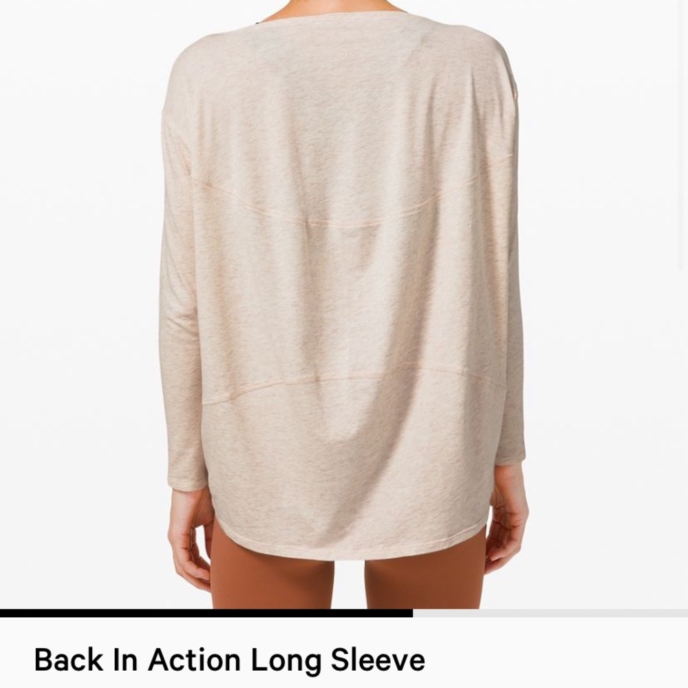 Lululemon Back in Action Long Sleeve - lilac